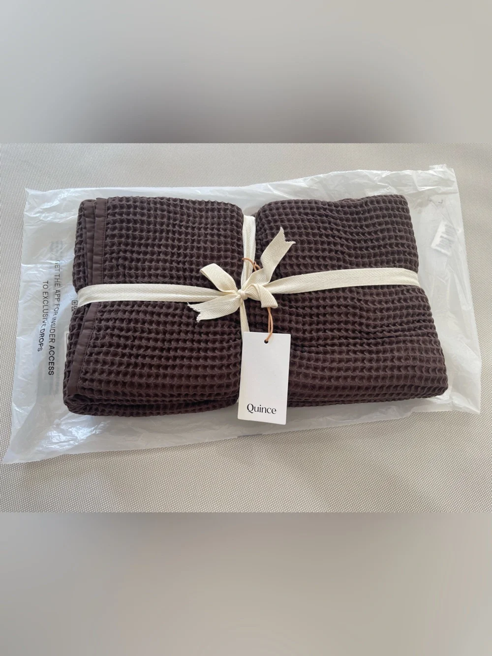 Quince Organic Waffle Bed Blanket Espresso